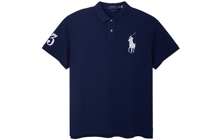 Polo Ralph Lauren SS22 Logo Embroidered Polo Shirt Navy
