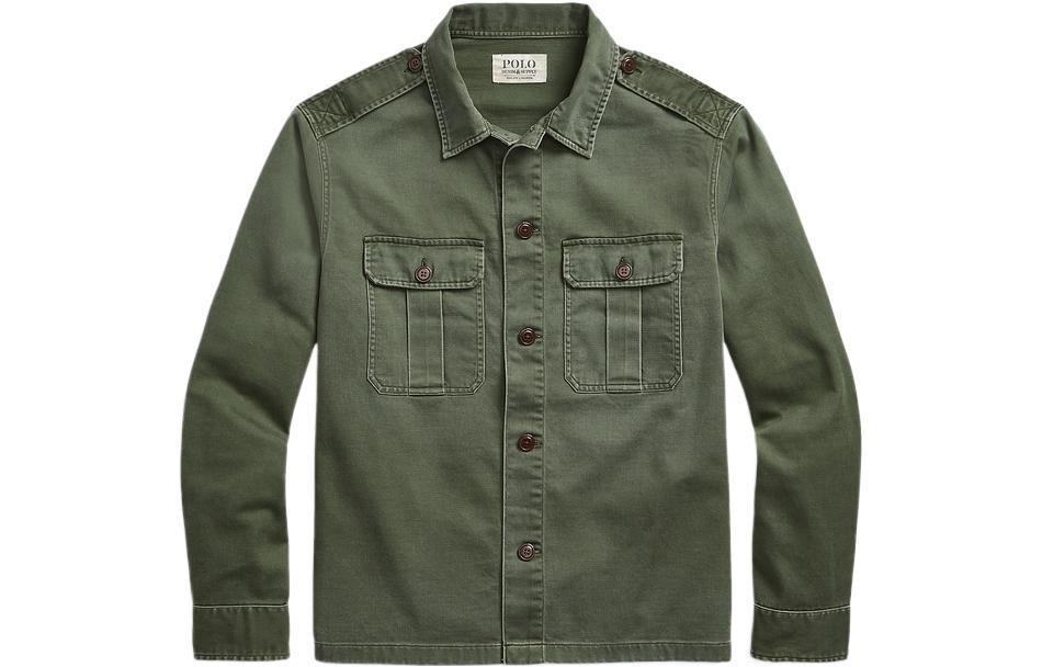 Polo Ralph Lauren SS22 Cotton Satin Shirt Green