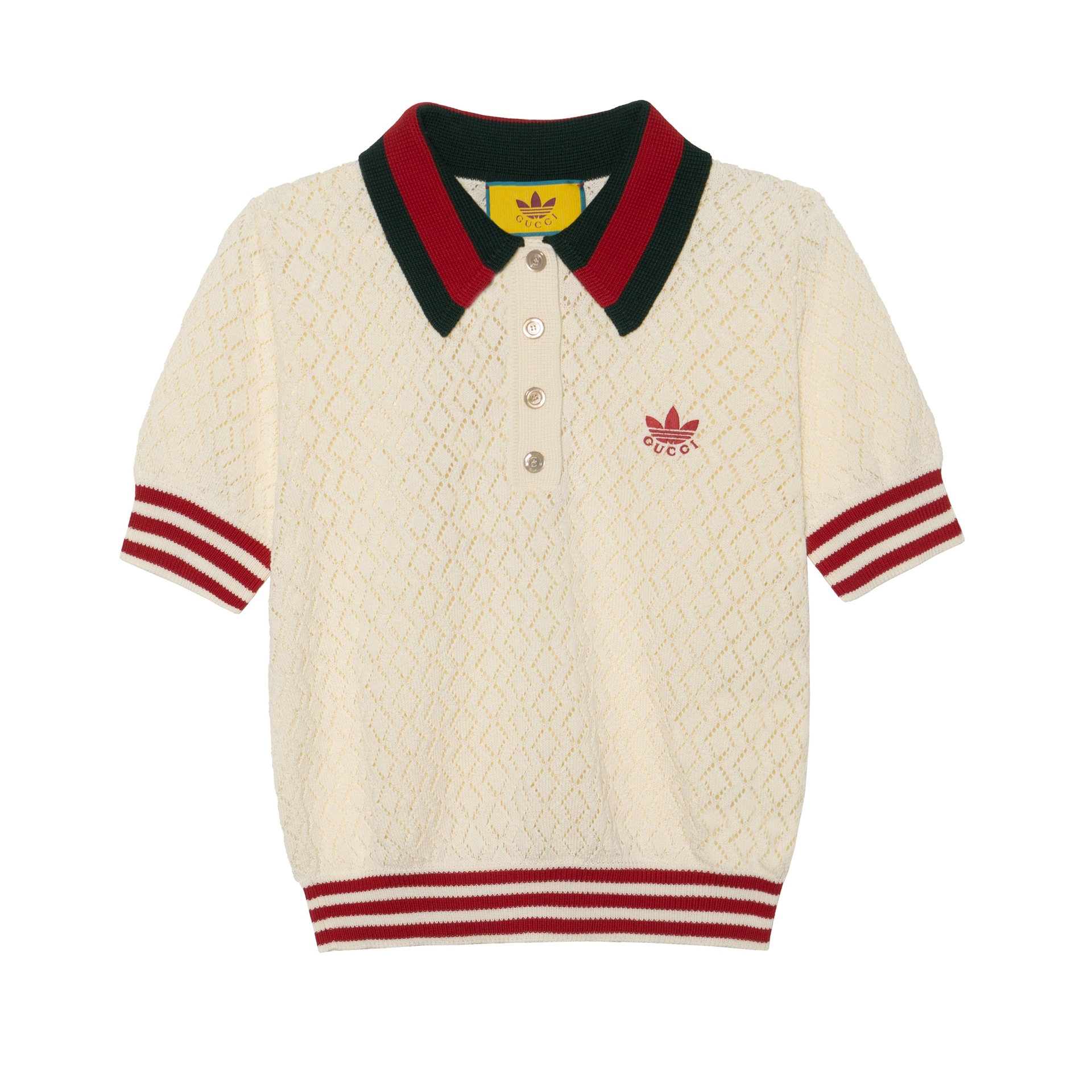 GUCCI/古驰 GUCCI x adidas SS22 Polo Shirt White