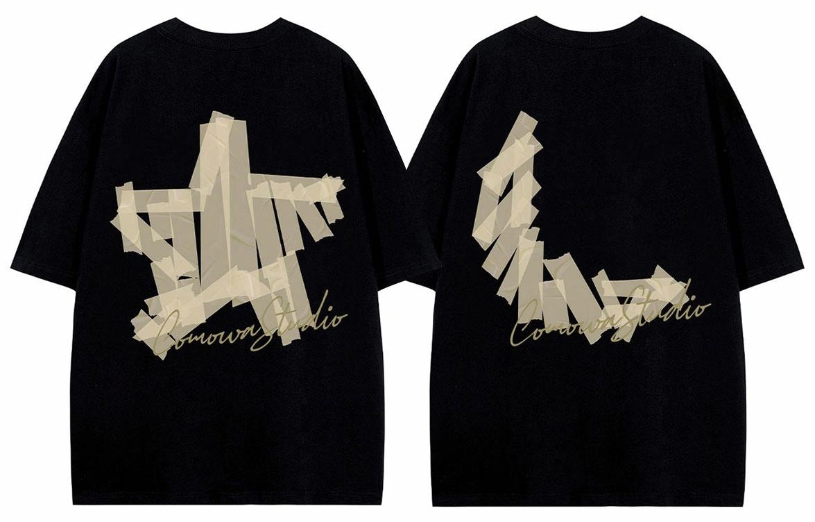 COMOWA Graffiti Tape Stars Moon Logo Tee Set