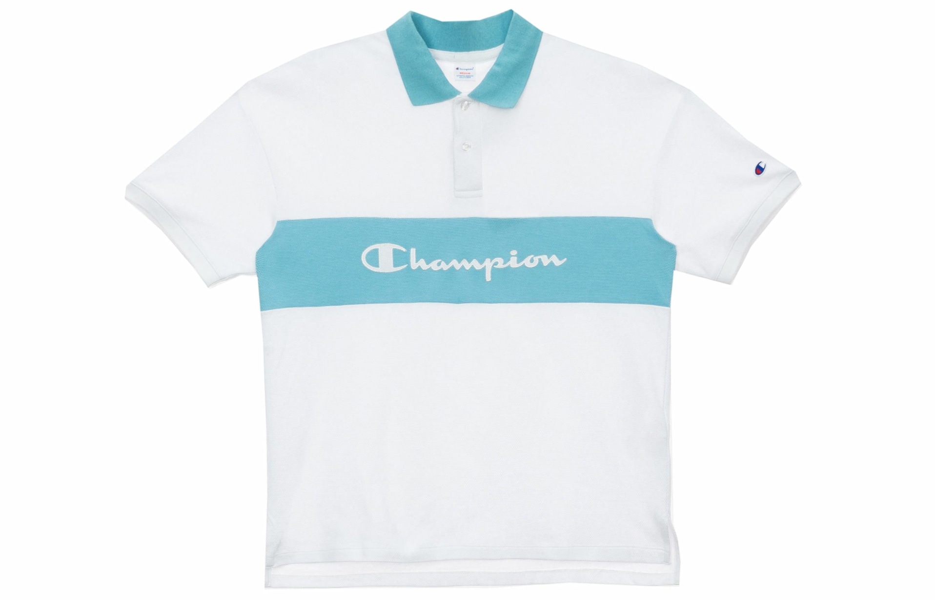 Champion Campus Polo White Large Logo