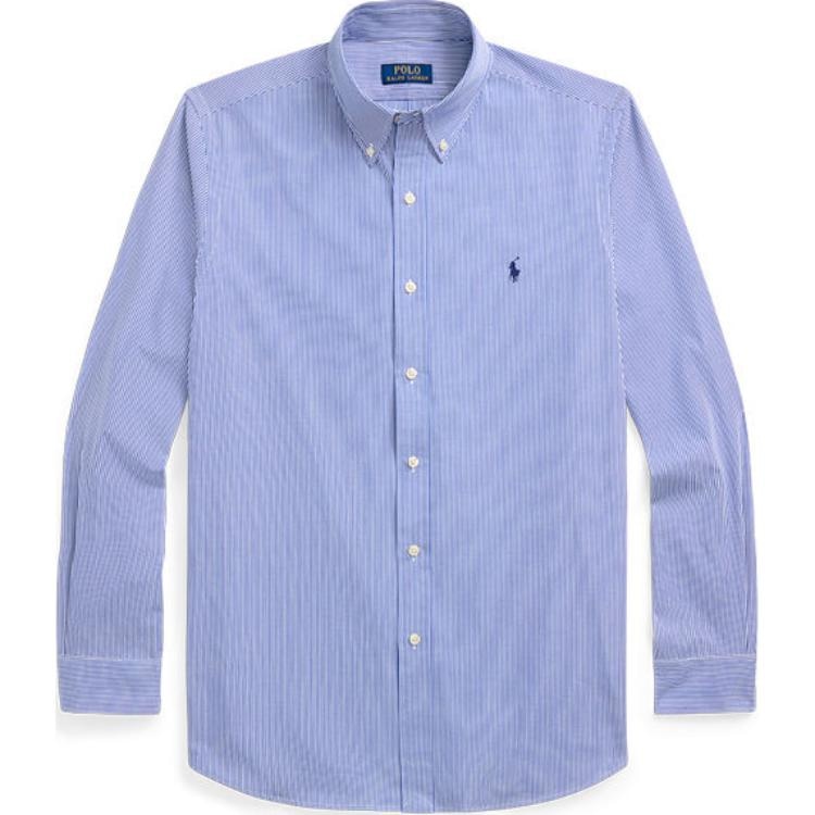 Рубашка Polo Ralph Lauren FW24 Striped Collar Shirt Blue