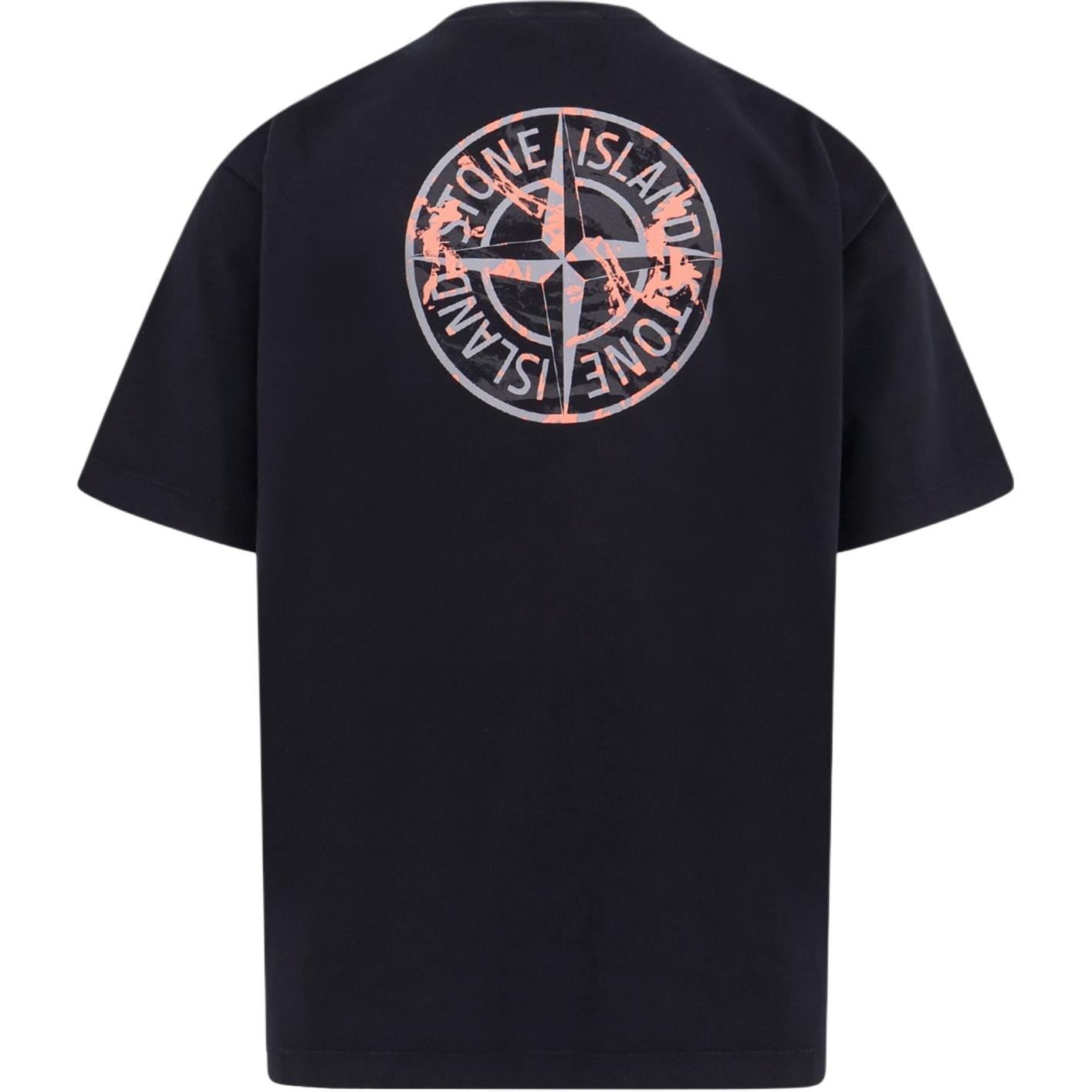 Stone Island Logo Print T-Shirt Black — фото 1