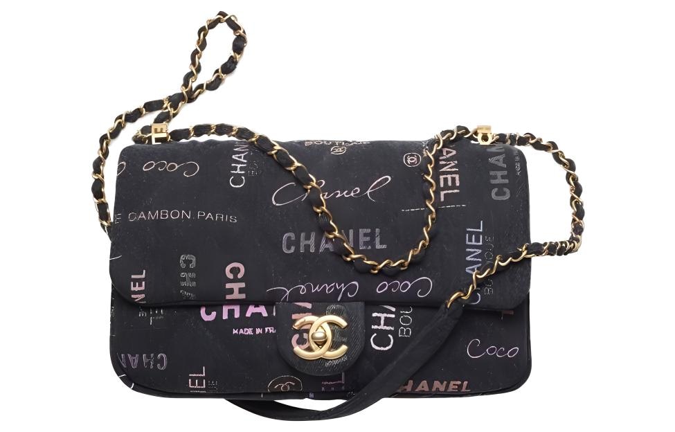 Сумки CHANEL Classic Flap CF Denim Black Gold