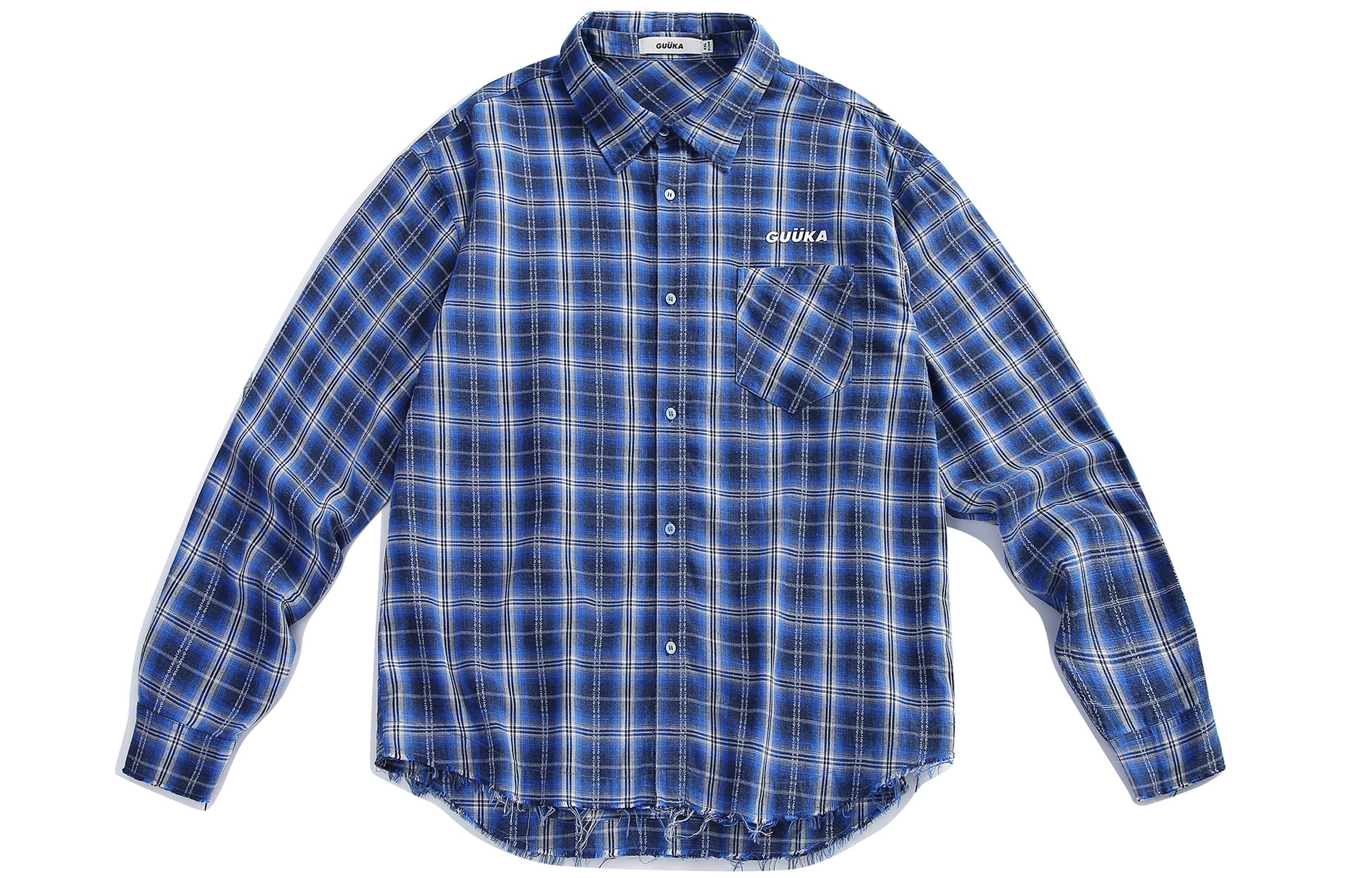 Guuka Plaid Shirt Blue