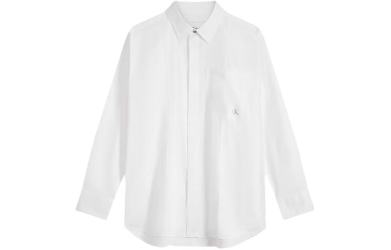 Calvin Klein Solid Point Collar Shirt Moonlight White