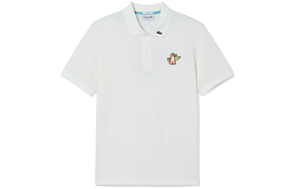 Lacoste SS23 Cartoon Print Polo White
