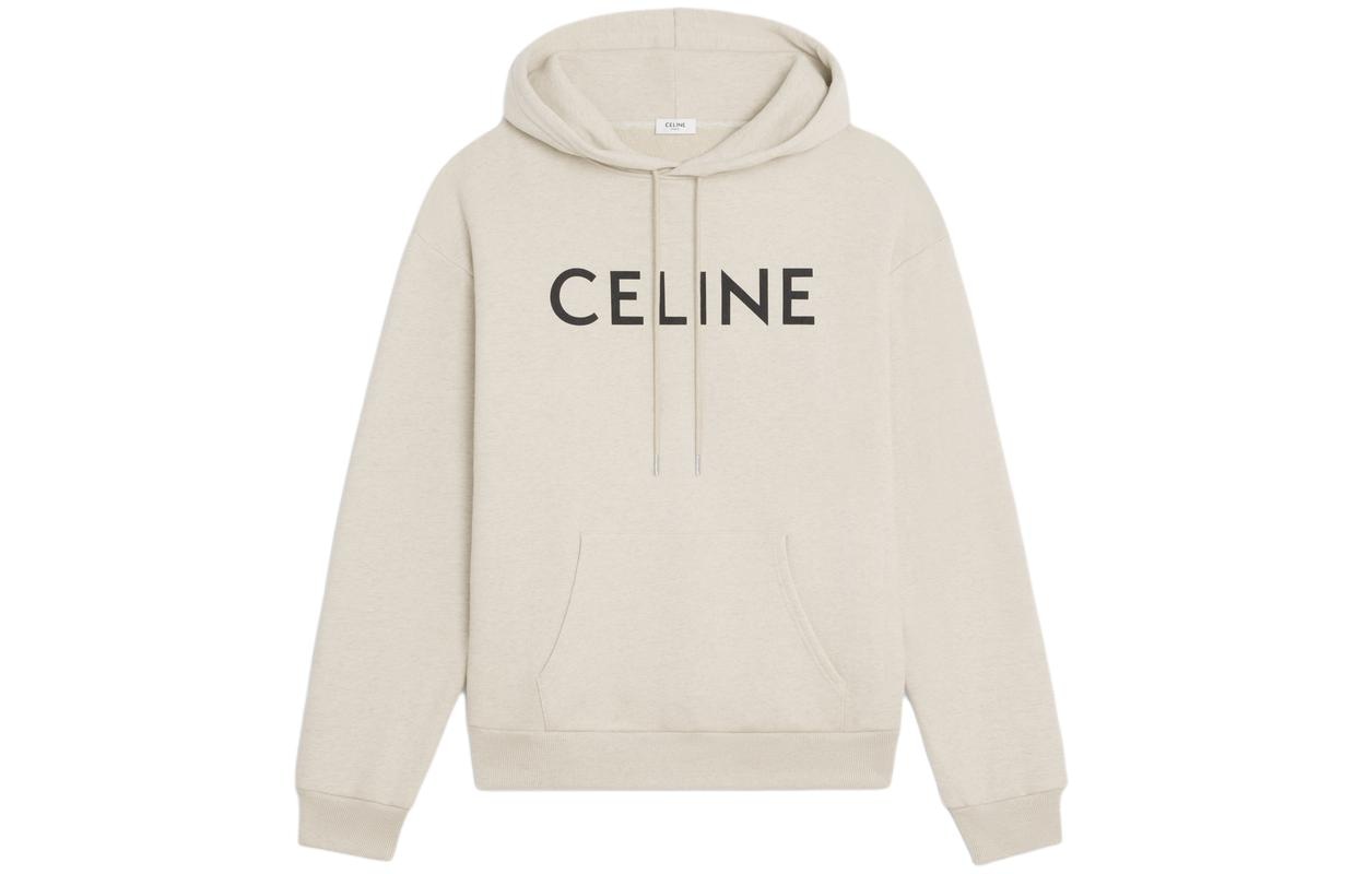 Худи CELINE SS24 Logo Hoodie Beige