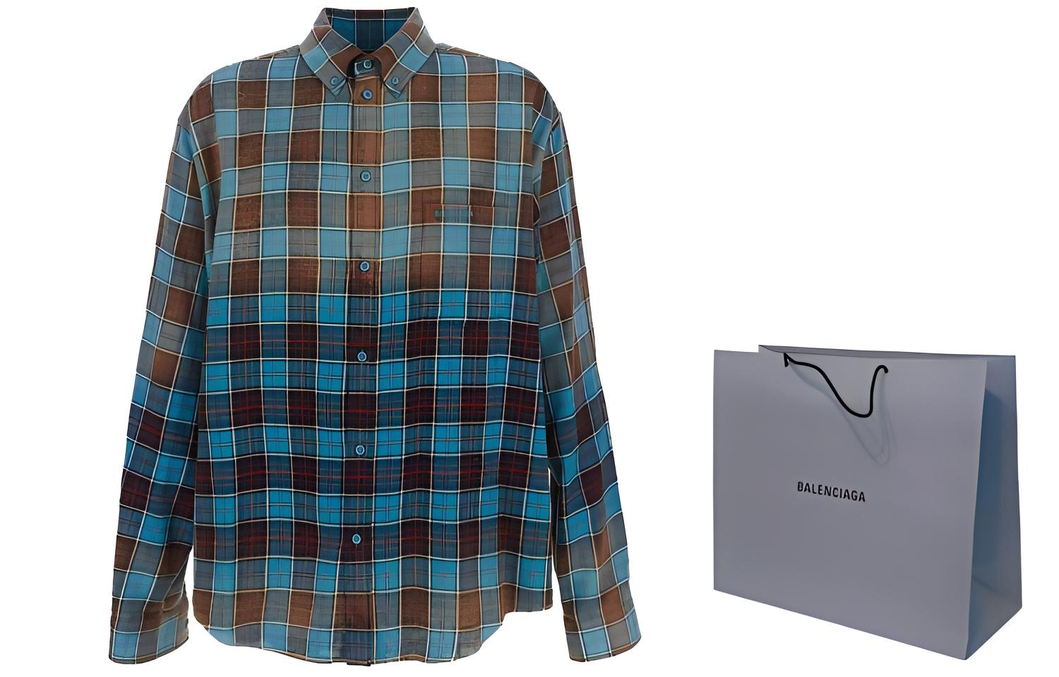 Balenciaga FW23 Checkered Shirt — фото 2