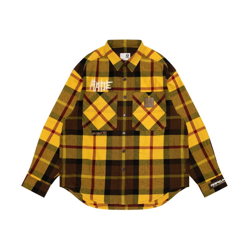Aape Plaid Embroidered Shirt