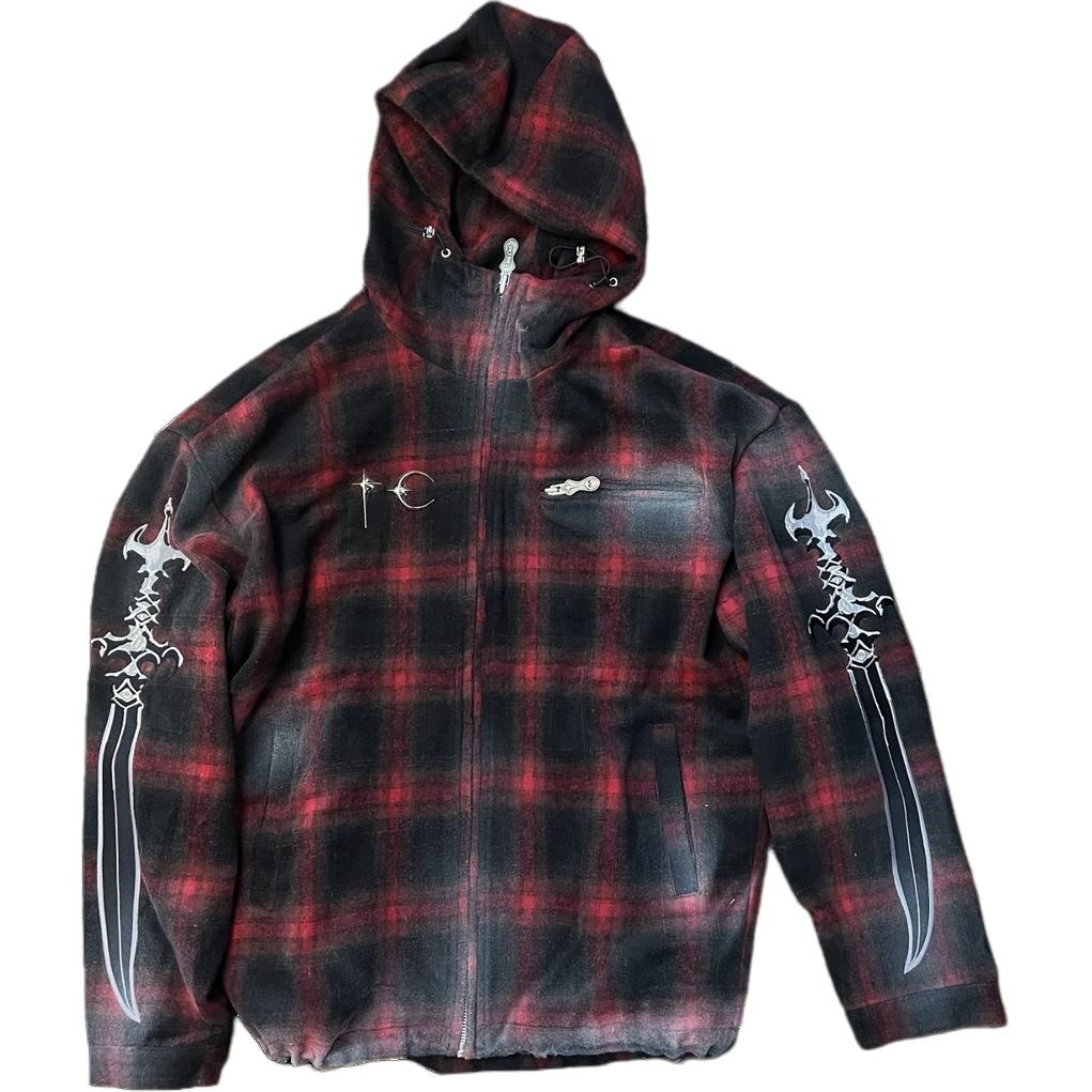 Худи Thug Club Flannel Zip Hoodie