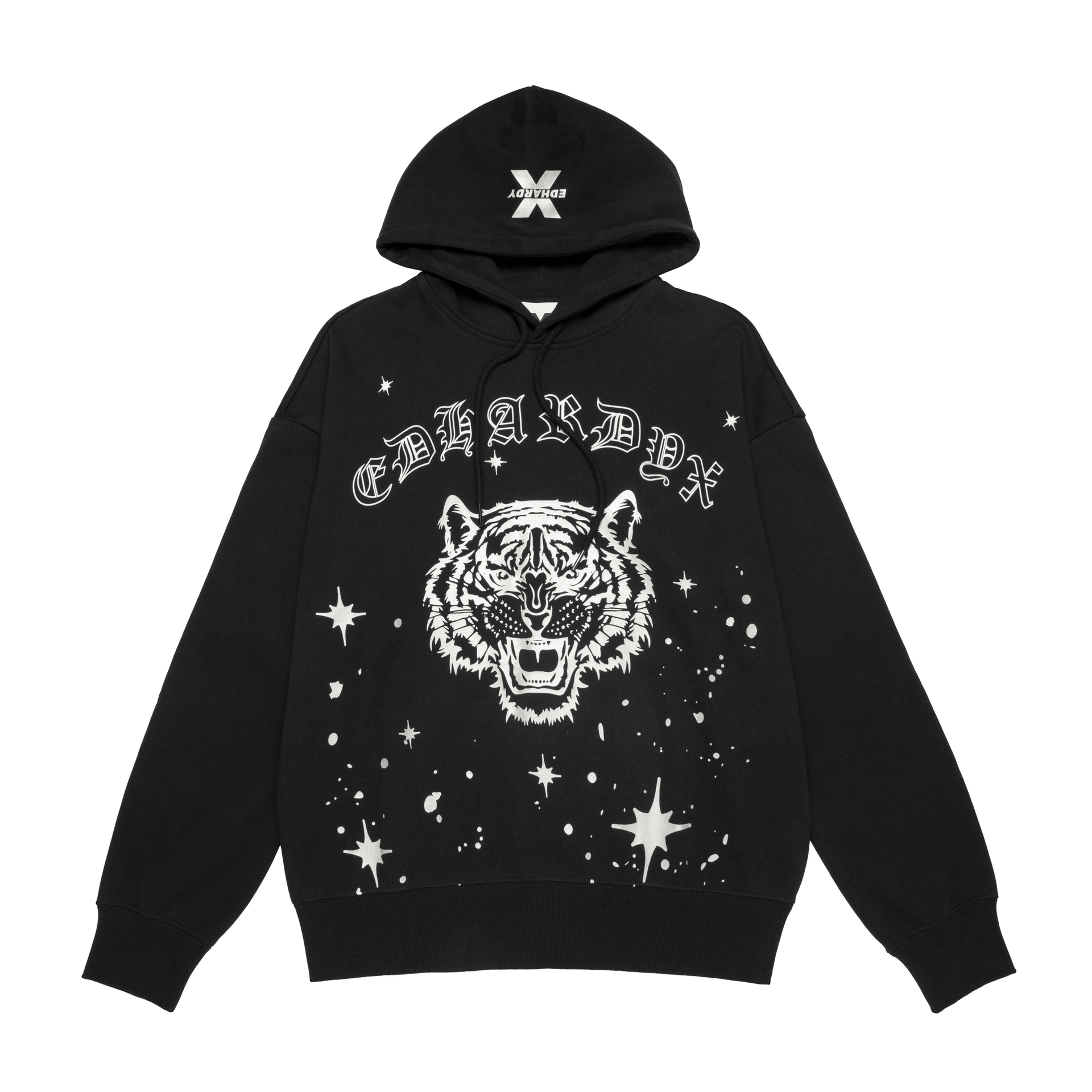 Худи Ed Hardy X Ed Hardy Tiger Logo Hoodie Silver Starry Sky