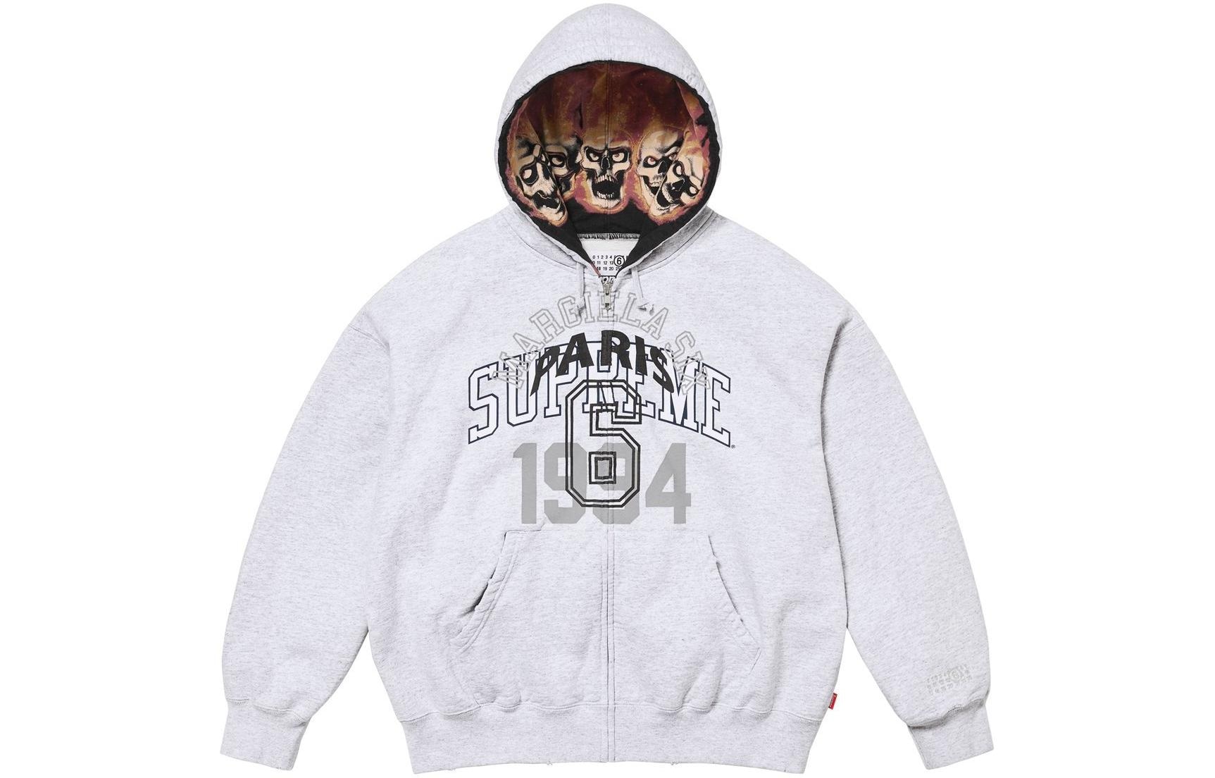 Supreme x MM6 Maison Margiela Zip Up Hooded Sweatshirt