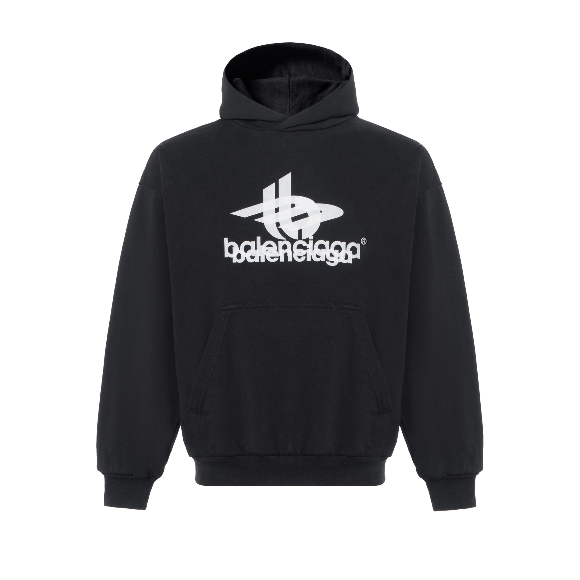 Худи Balenciaga Logo Hoodie Black