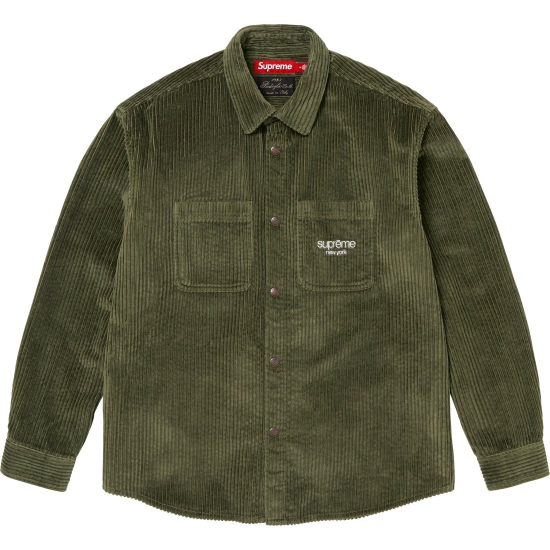 Supreme FW24 WEEK12 Wide Wale Corduroy Snap Shirt — фото 3