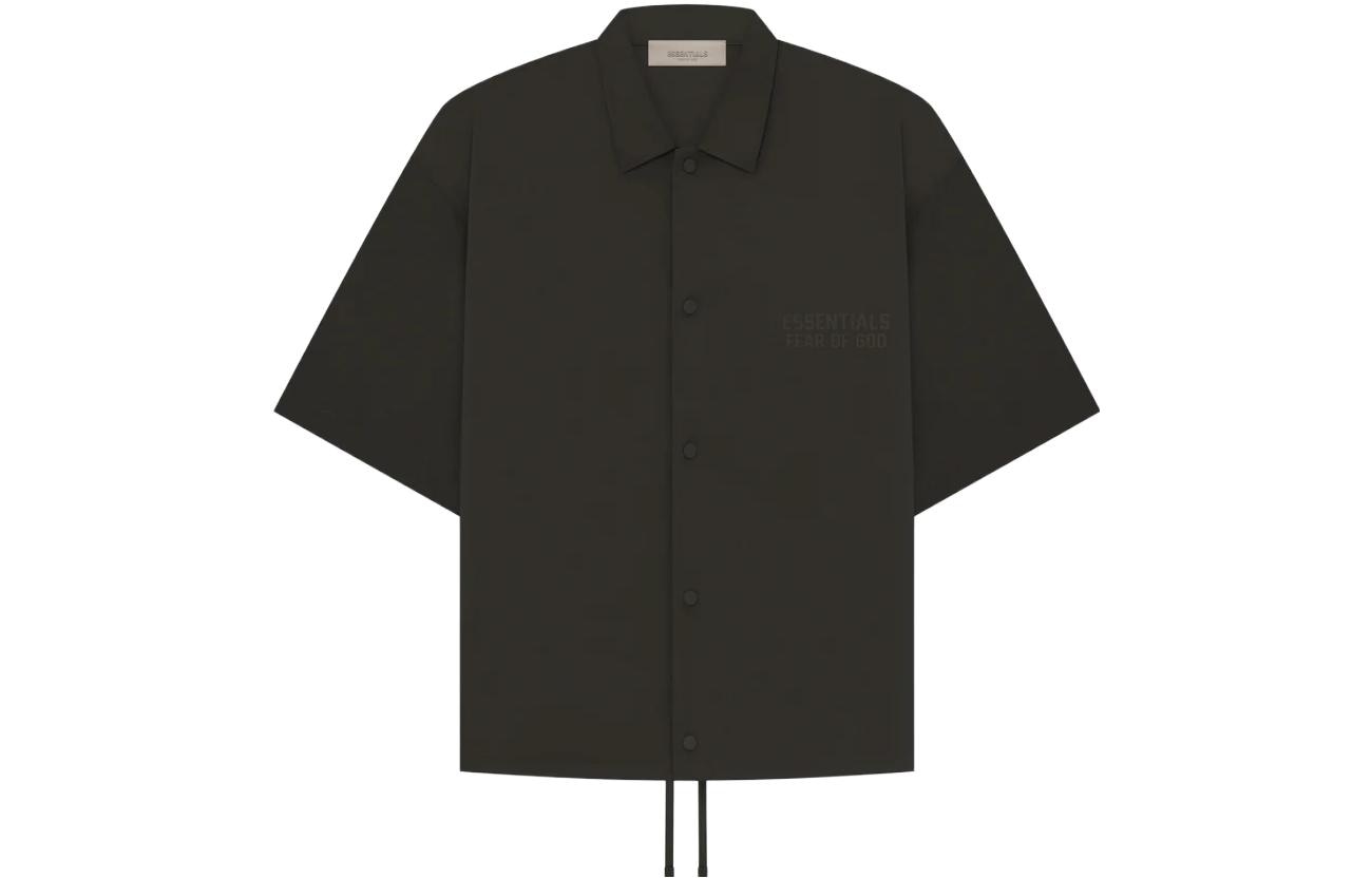 Fear of God Essentials Off-Black Nylon Shirt