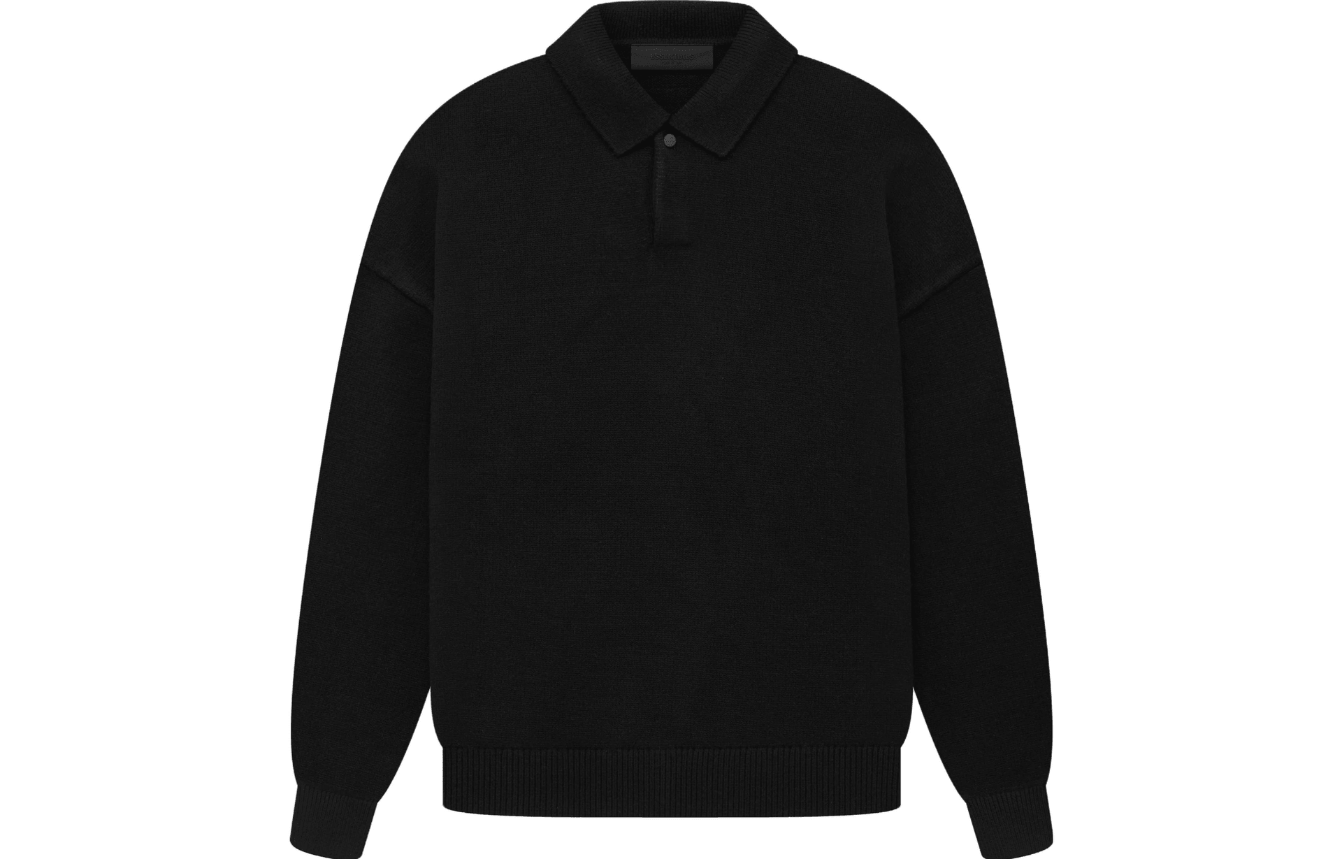 Fear of God Essentials Knit Polo Jet Black