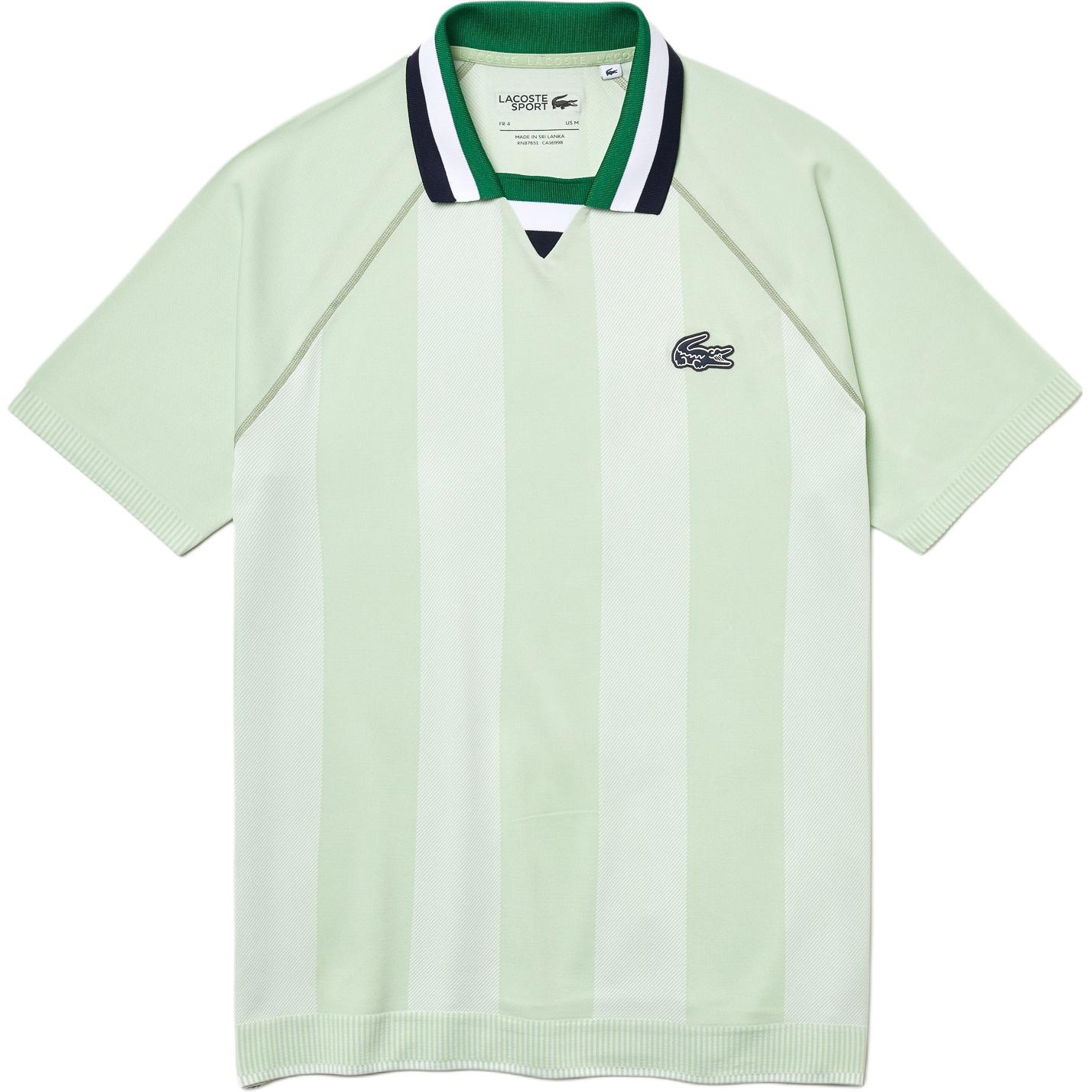 Lacoste SS22 Striped Logo Polo