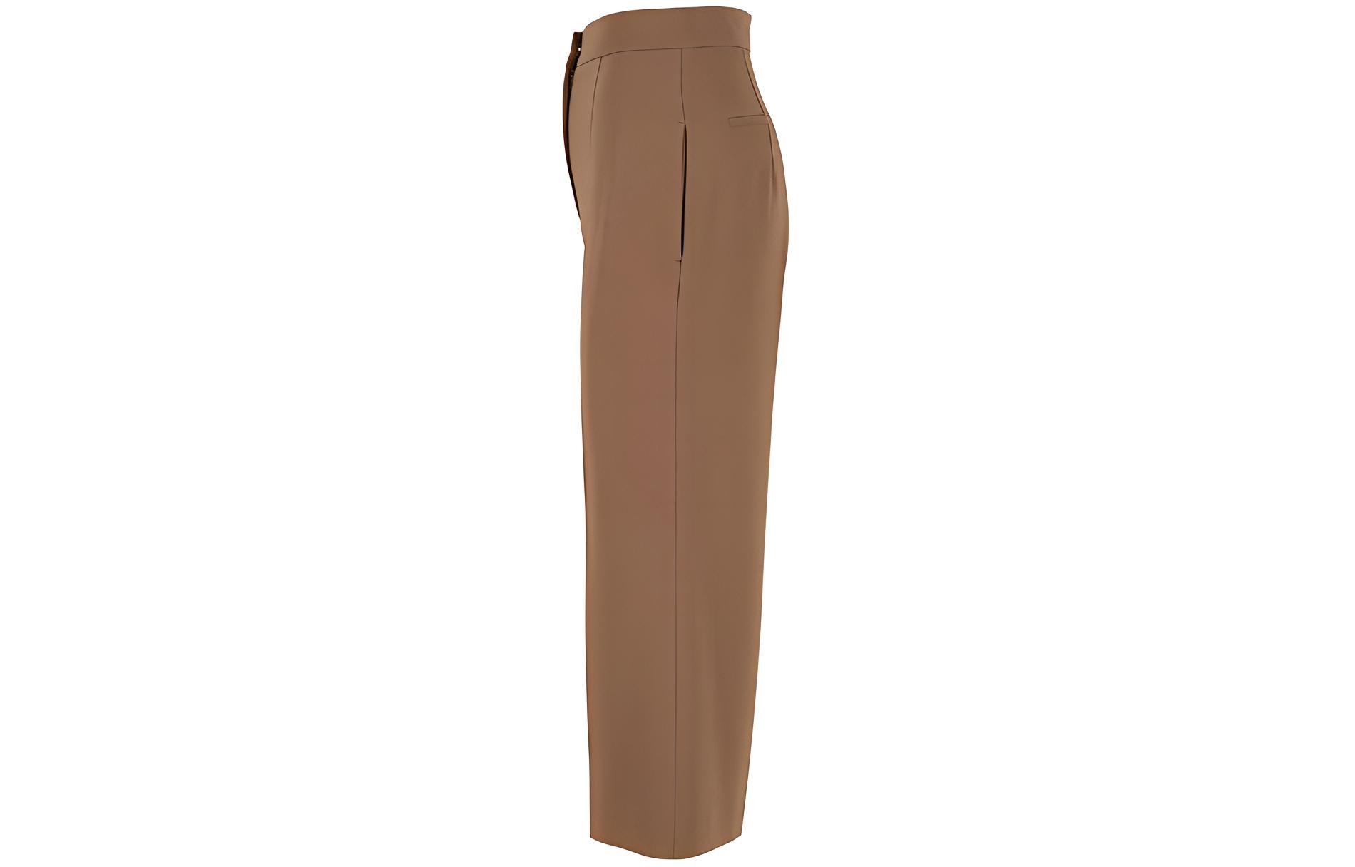 MaxMara Gerry Straight Leg Trousers Brown — фото 2