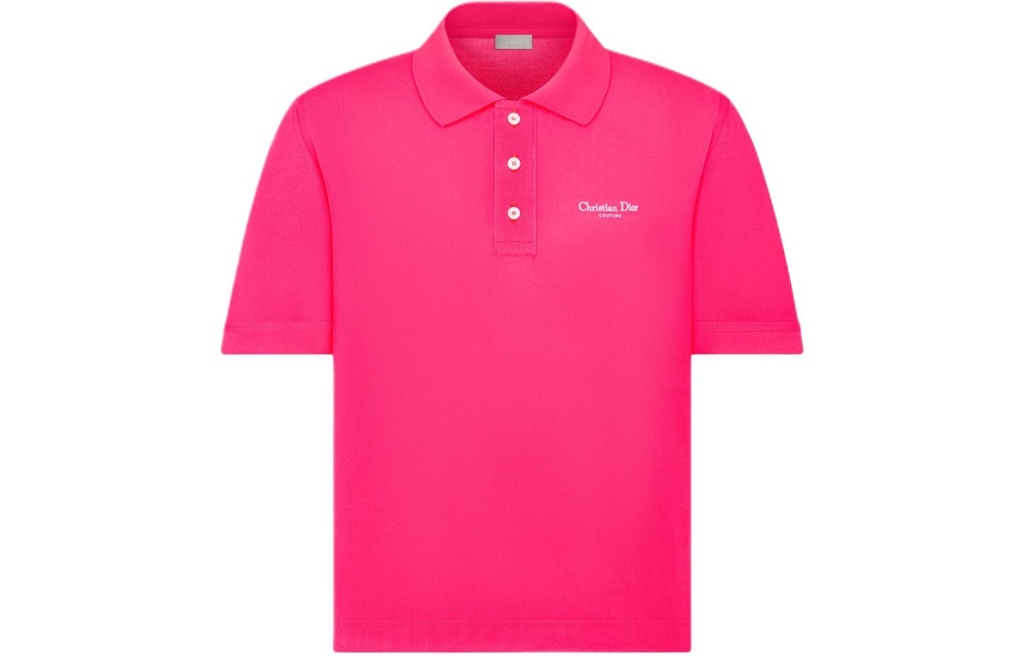 Dior SS24 Fluorescent Pink Polo