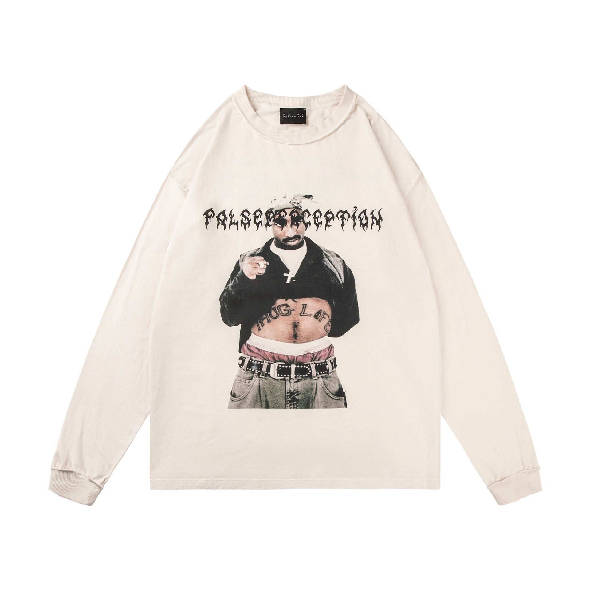 False Perception 2pac Vintage Wash Sweatshirt