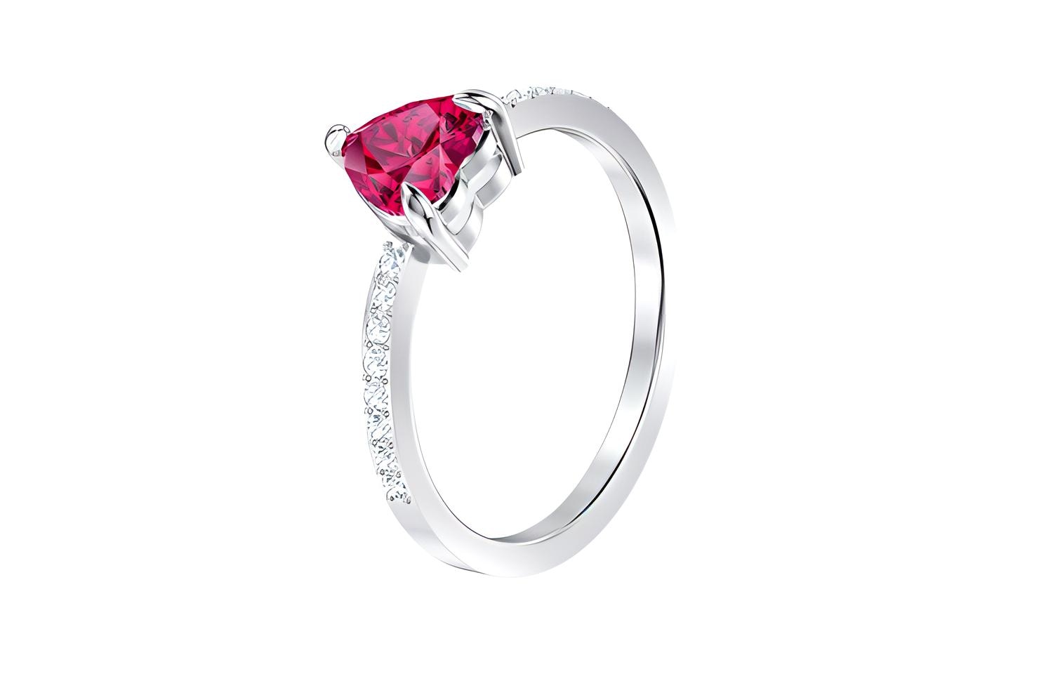 Swarovski Red Heart Ring — фото 1