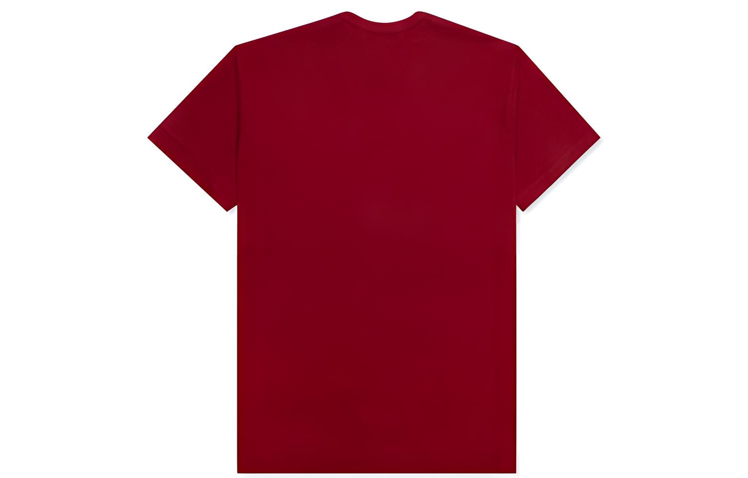 Cdg Play Double Heart T-Shirt Burgundy — фото 1