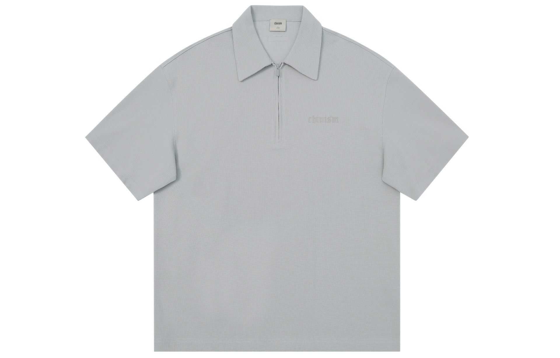 Chinism Logo Embroidered Half-Zip Polo Shirt — фото 2