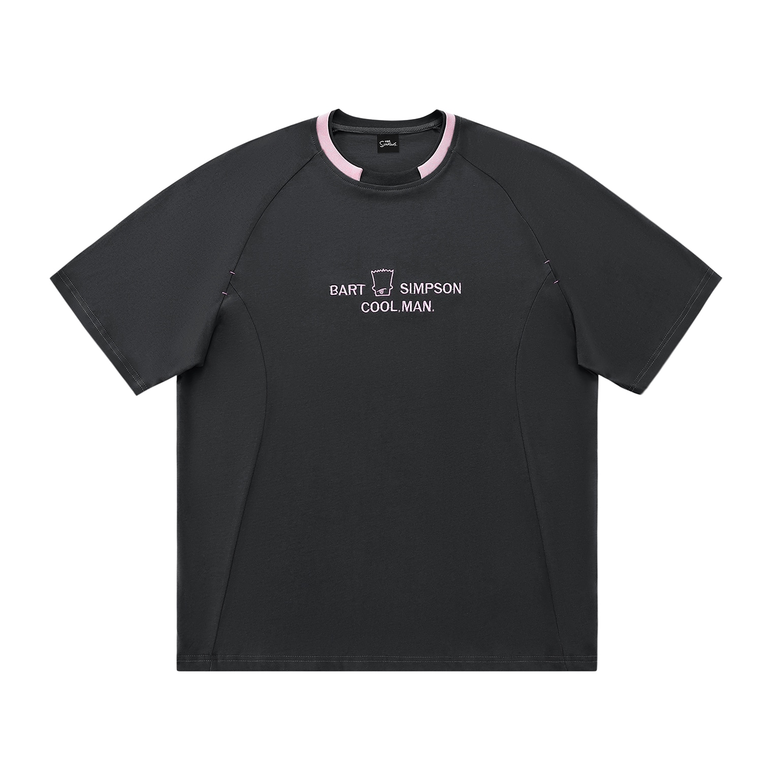 The Simpsons/辛普森一家 The Simpsons Retro Cartoon Embroidered T-Shirt