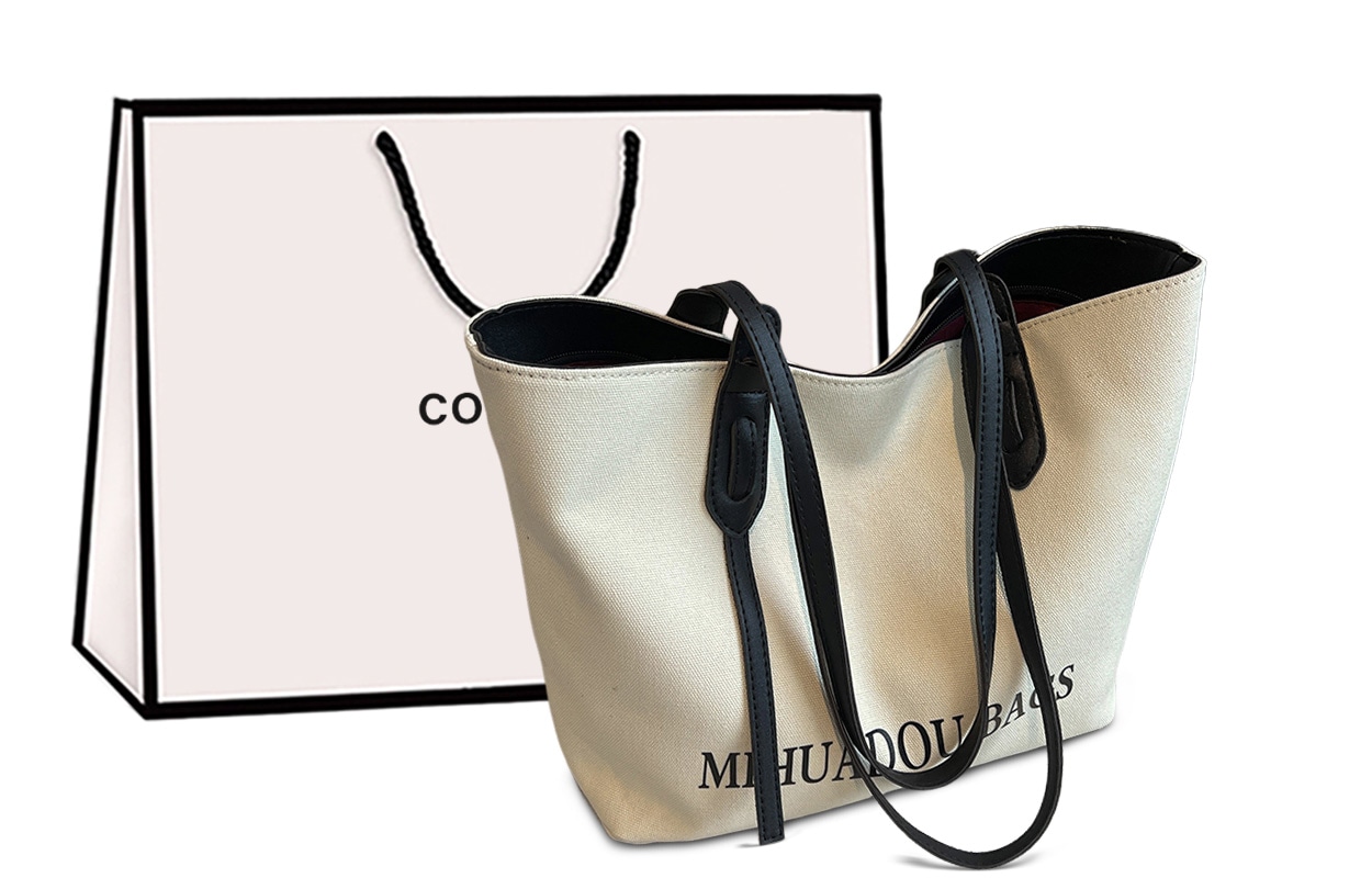 康莉/COMELY COMELY Tote Bag White Black