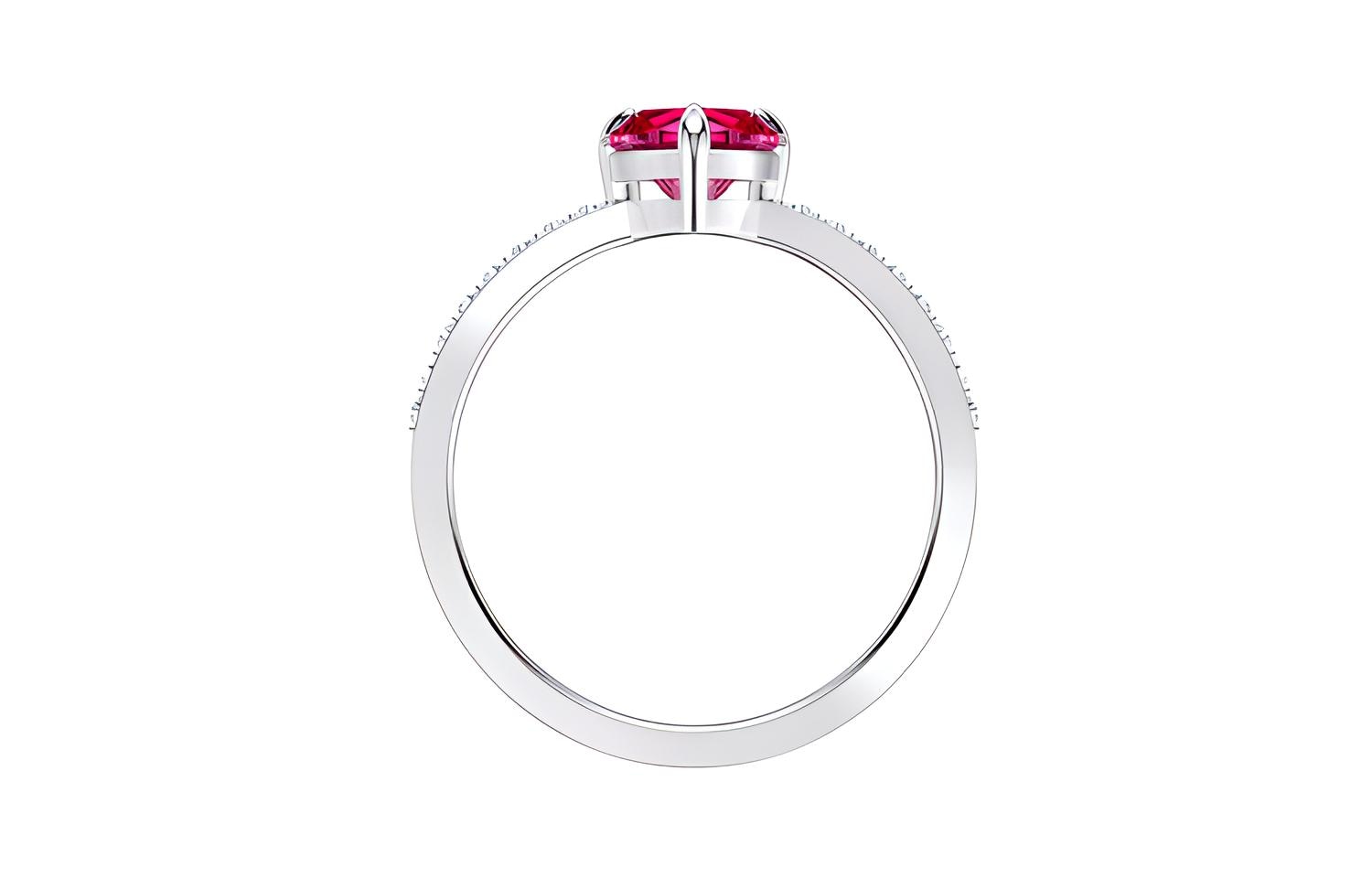 Swarovski Red Heart Ring — фото 2