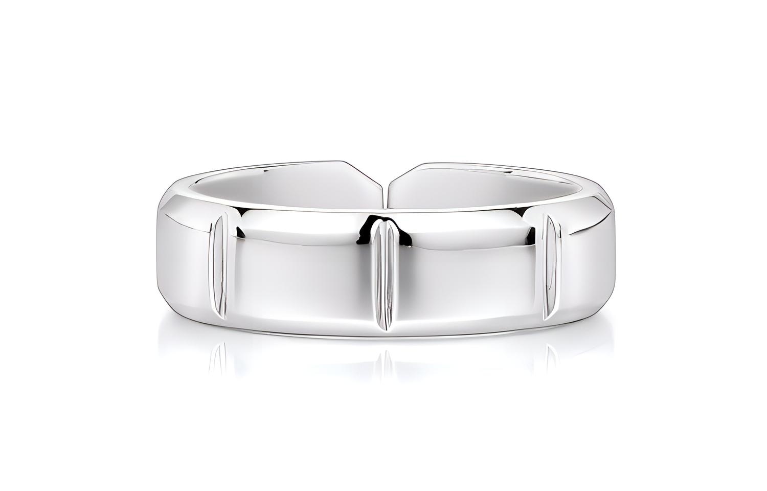 IDEAGEMER 925 Silver Ring Open Design