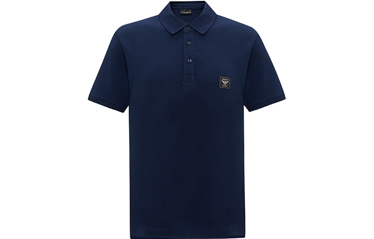 EMPORIO ARMANI/阿玛尼 Emporio Armani SS24 Logo Polo Navy
