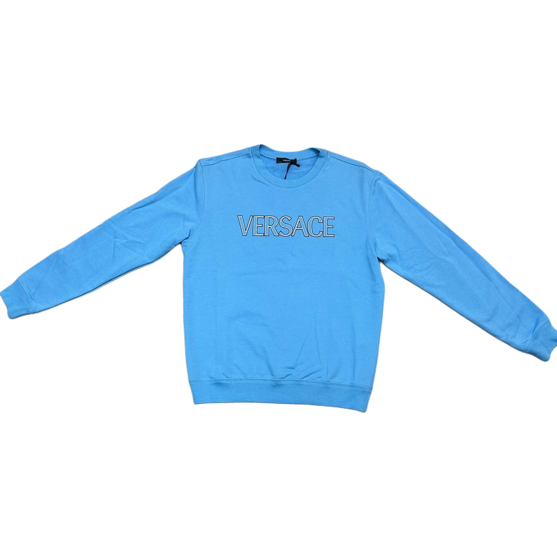 Худи VERSACE/范思哲 Versace FW24 Embroidered Pullover Blue