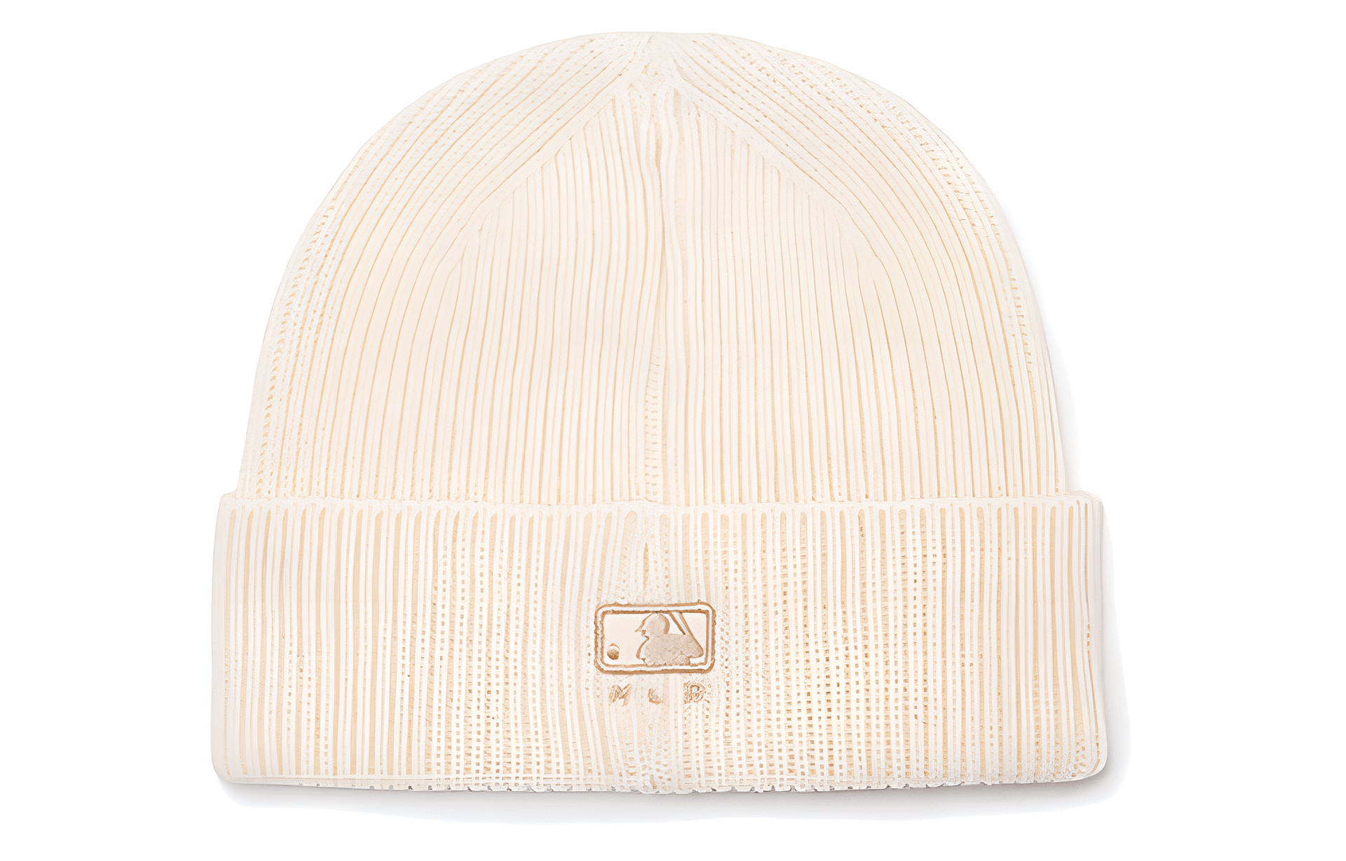 MLB Heart Embroidered Beanie Beige — фото 1