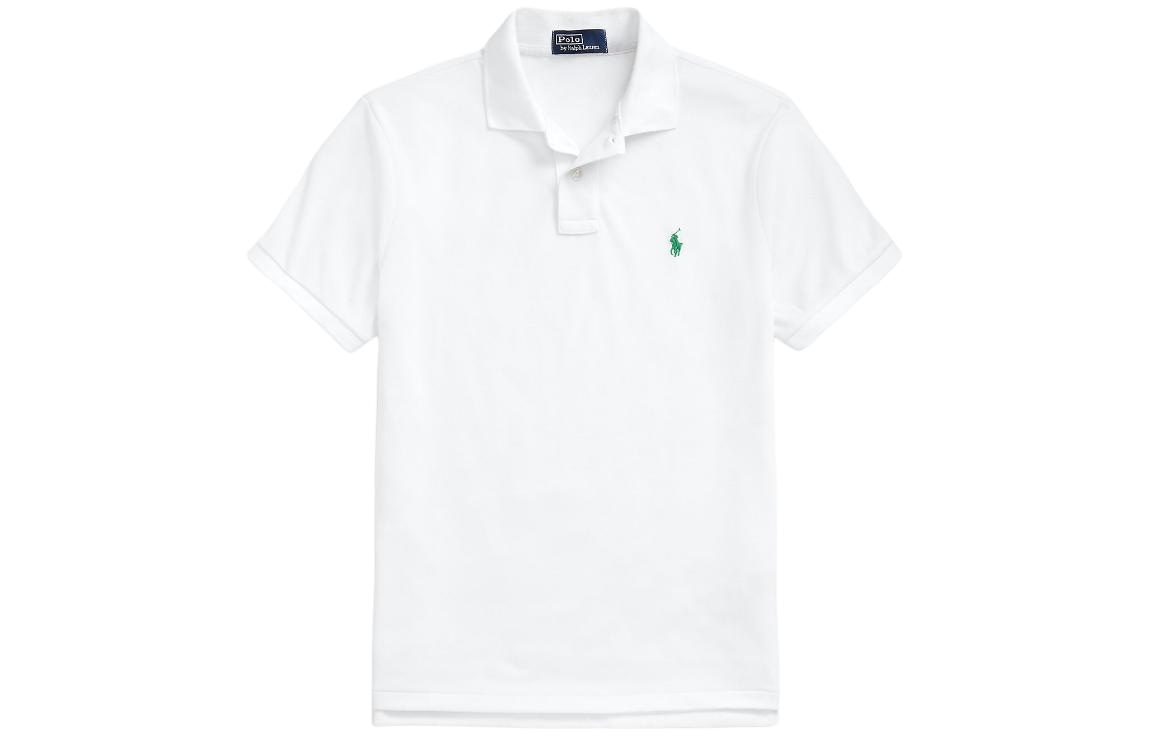 Polo Ralph Lauren Logo Embroidered Polo Shirt White