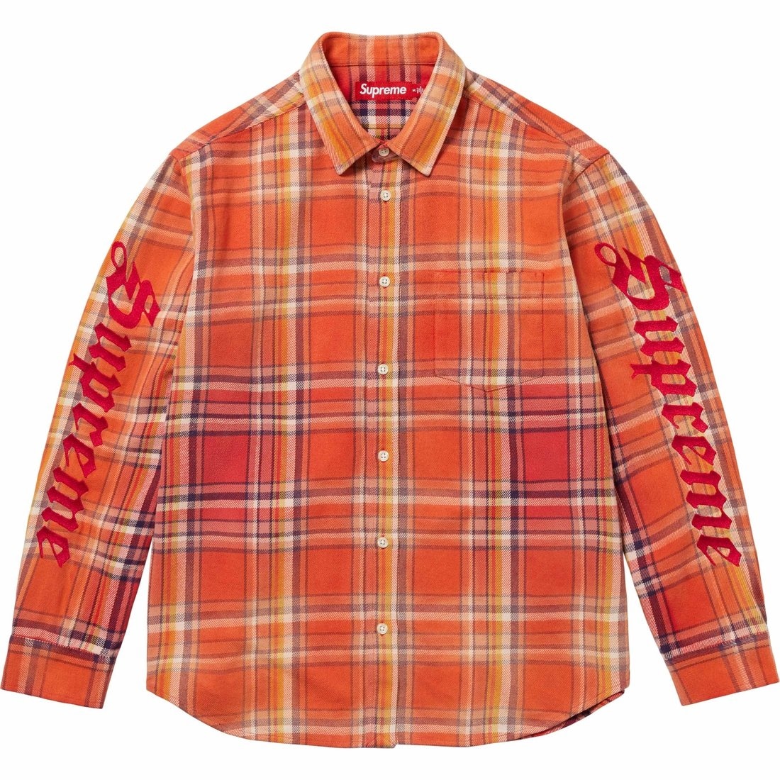 Supreme SS25 Old English Plaid Flannel Shirt — фото 2