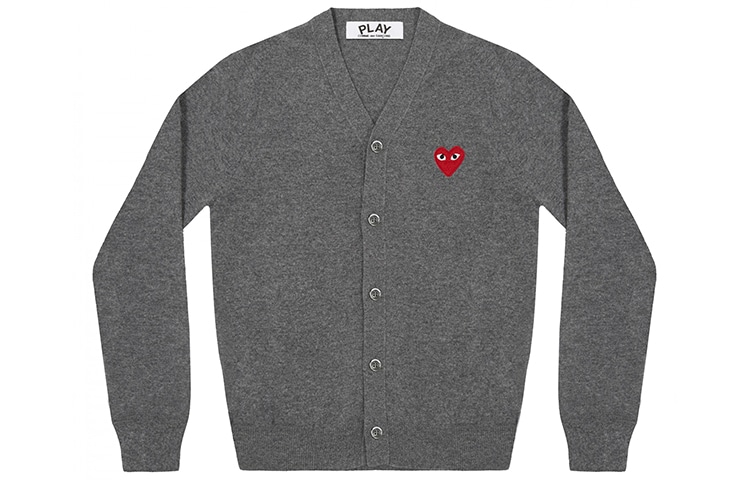 CDG Play Cardigan Grey