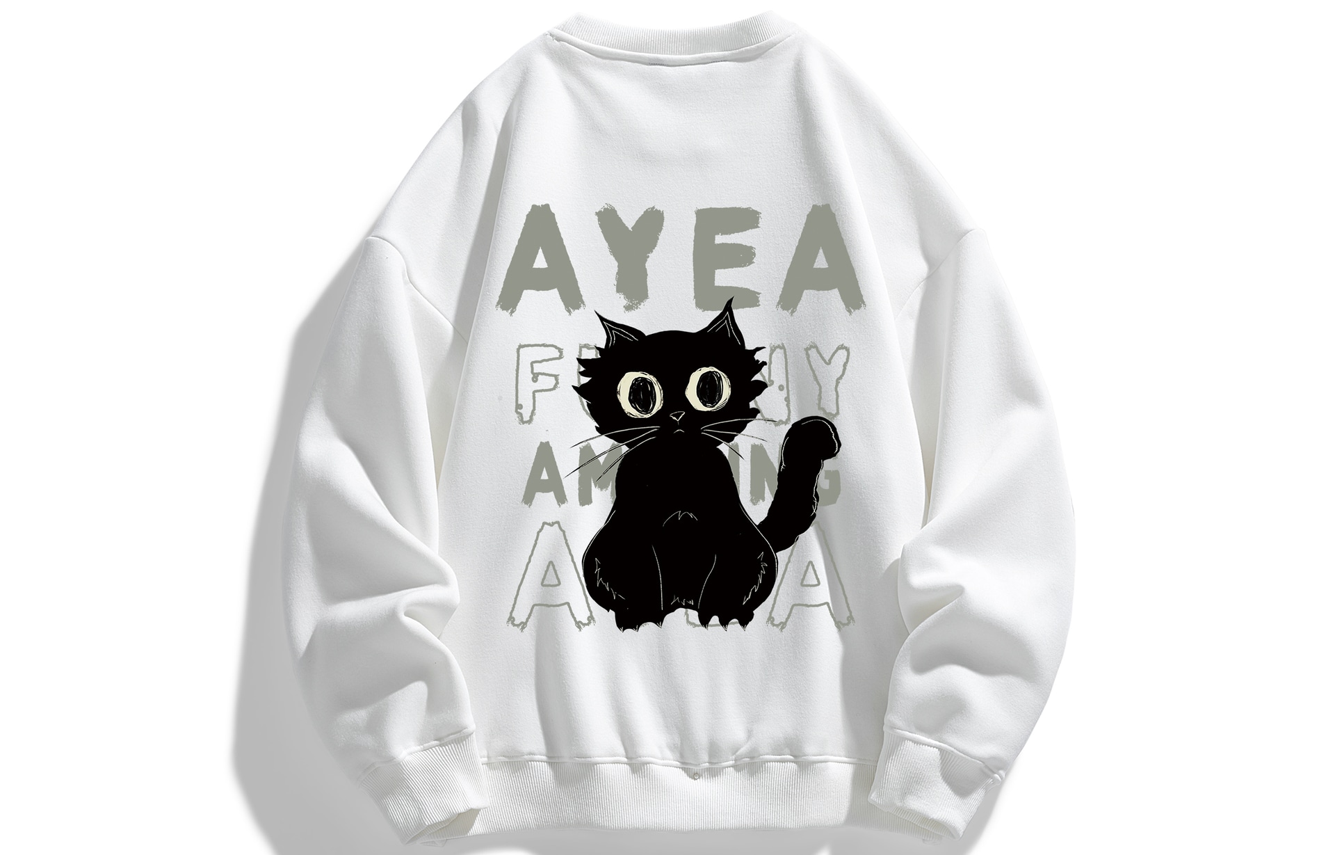 Ayea Black Cat Crewneck Sweatshirt — фото 5