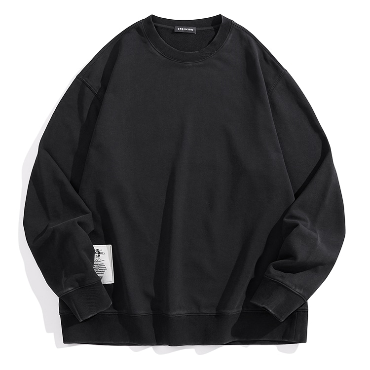 PEACEBIRD MEN Loose Washed Heavyweight Sweatshirt