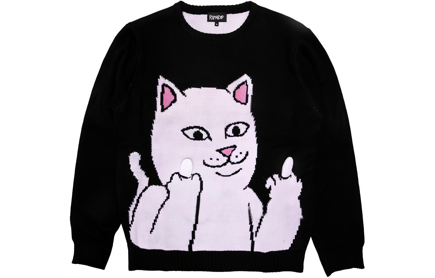 RIPNDIP Flippy Knitty Black Sweater