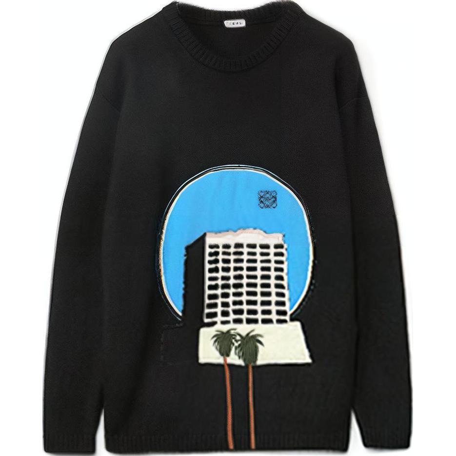 LOEWE Capsule Knit Cartoon Sweater Black