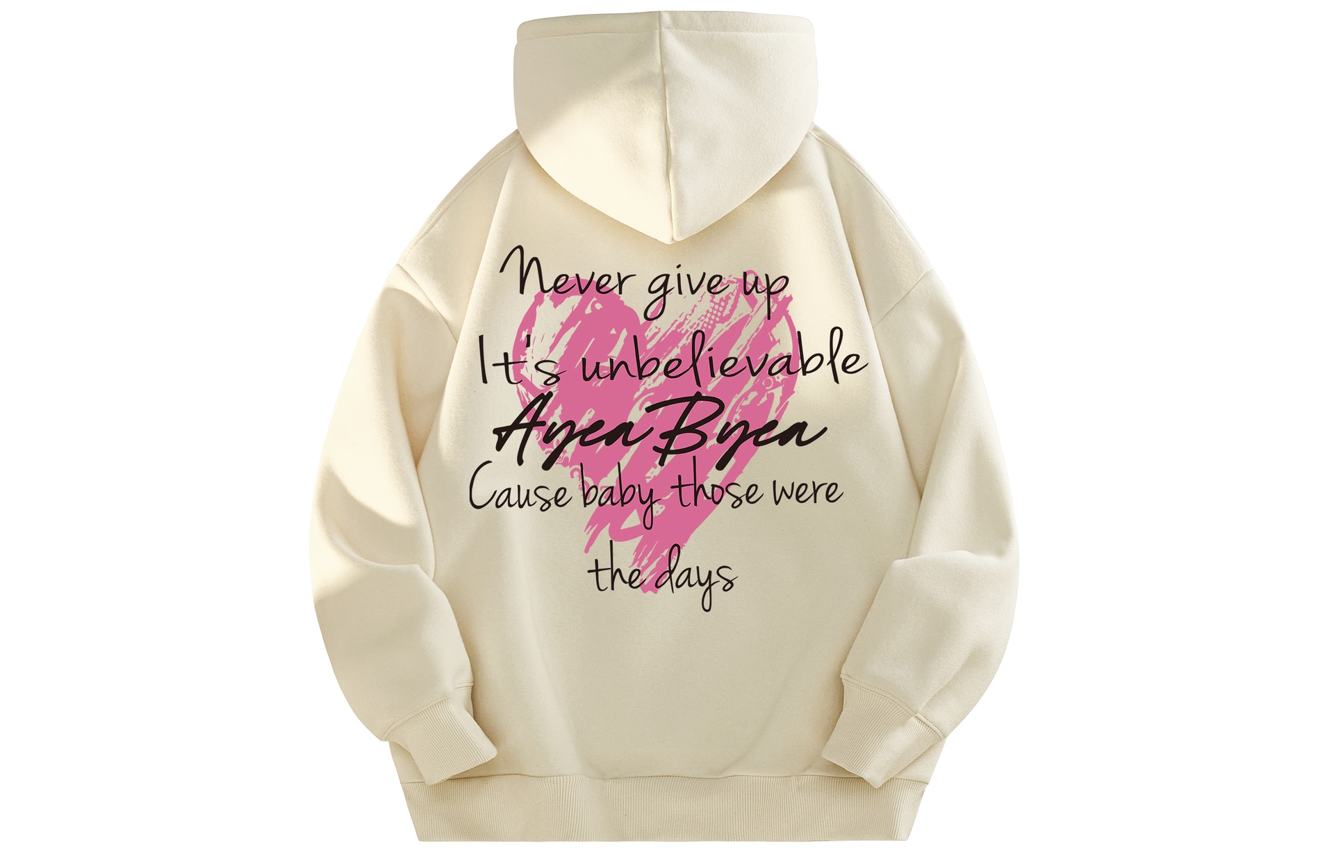 AYEA Heavyweight Heart Print Hoodie