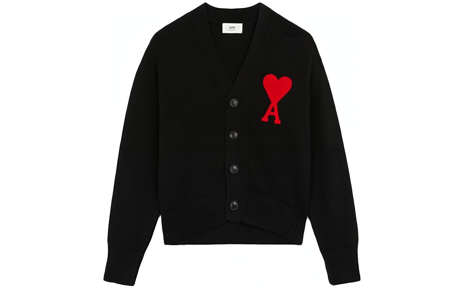 AMIPARIS FW21 V-Neck Logo Knit Sweater