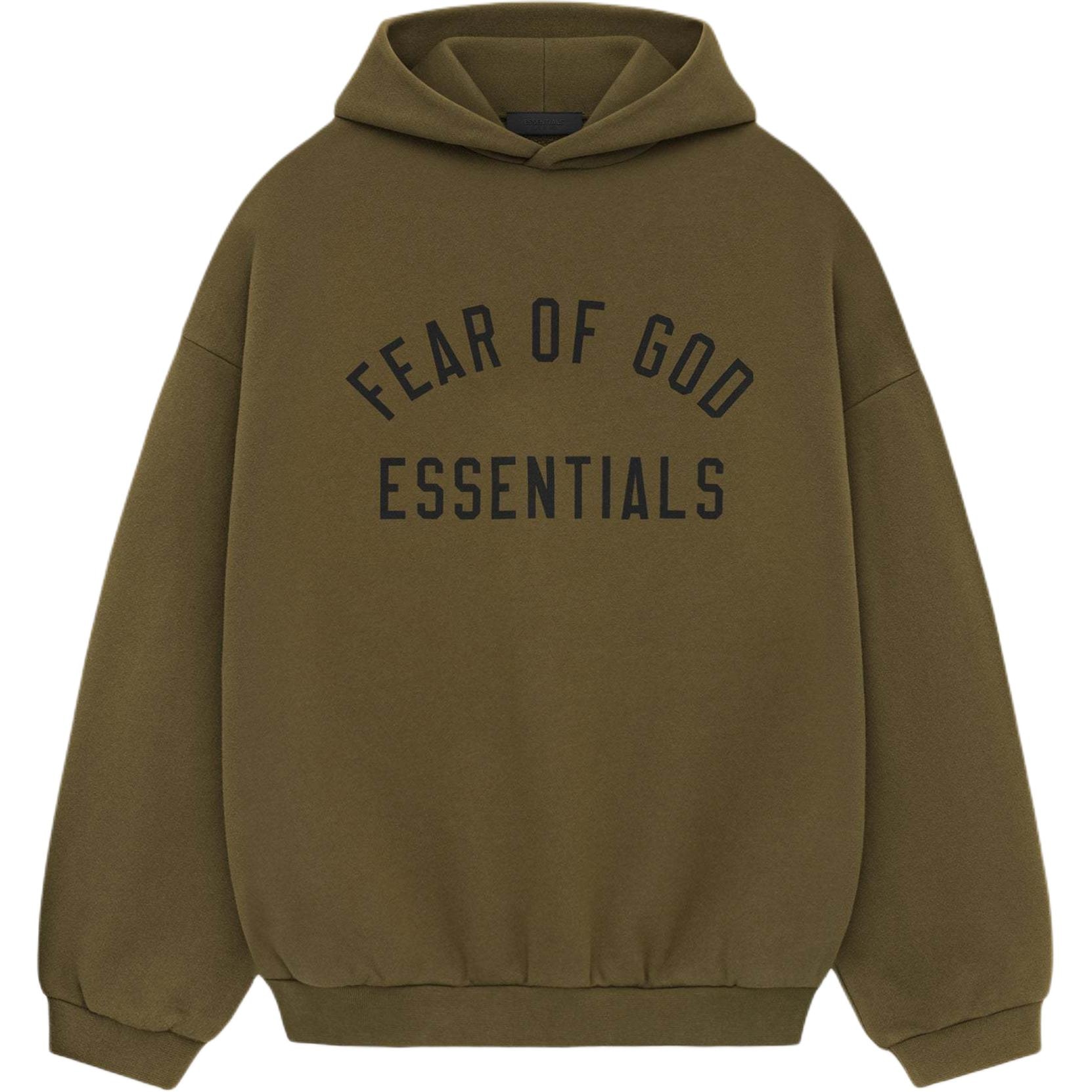 Fear of God Essentials Fleece Hoodie Olive