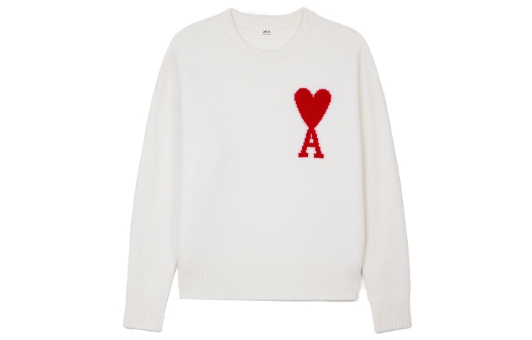 AMIPARIS FW21 Logo Wool Sweater White