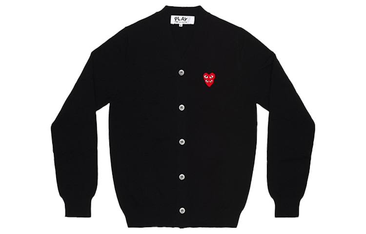 CDG Play Cardigan Black