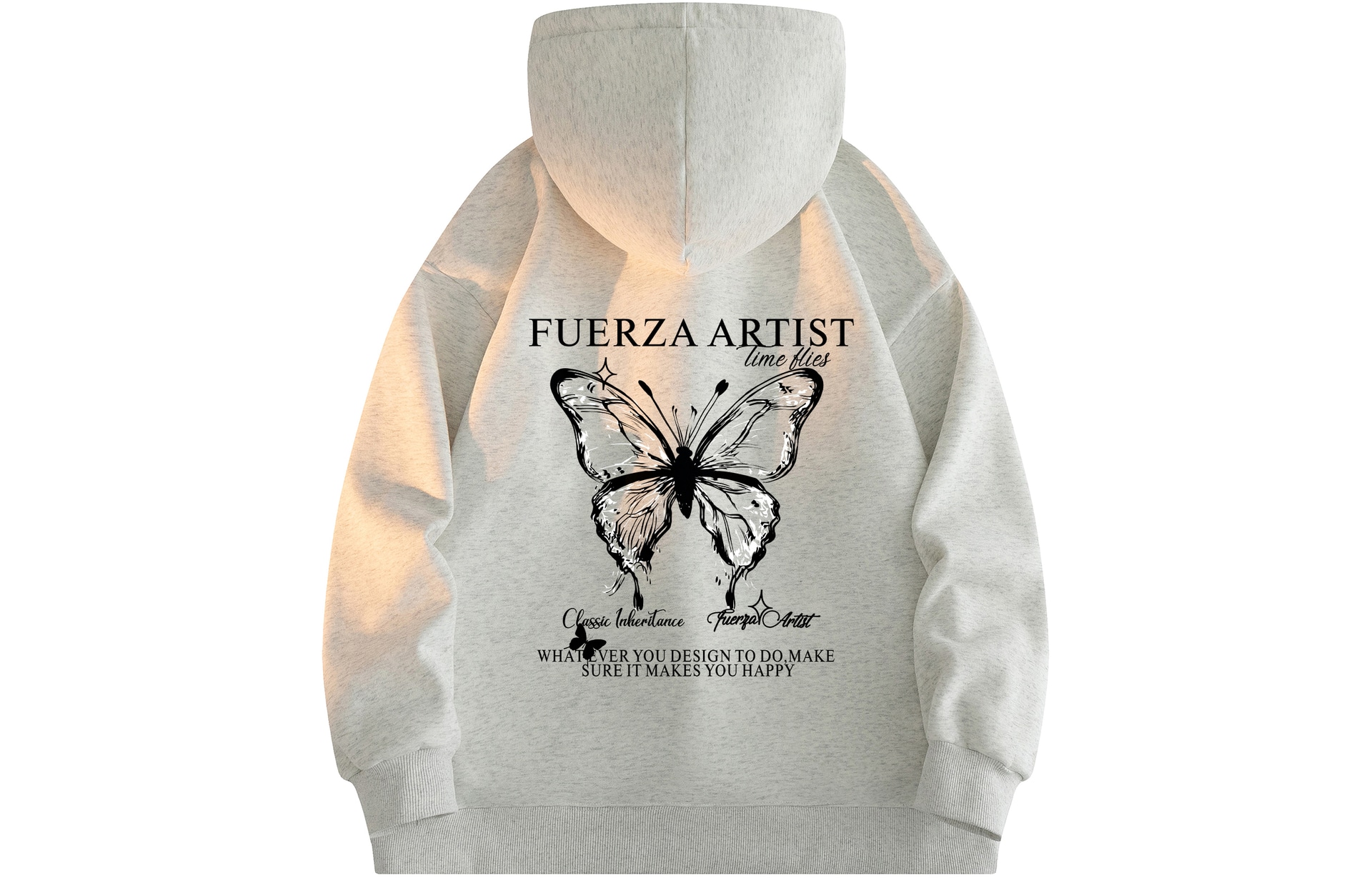 FUERZA Butterfly Print Hoodie