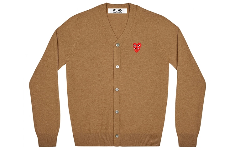 CDG Play Cardigan Brown