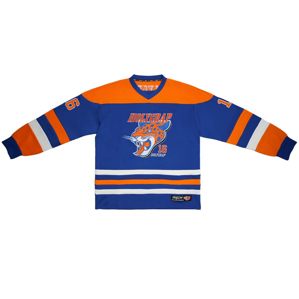 Holycrap Blue Orange Embroidered Sweatshirt